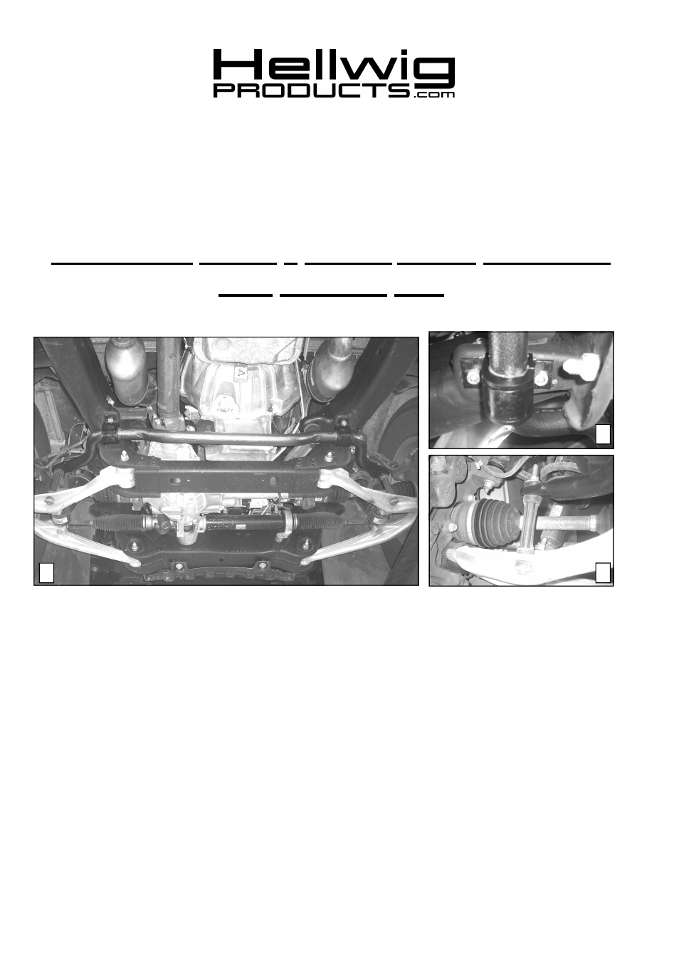 Hellwig Sway Bar 7685 User Manual | 1 page