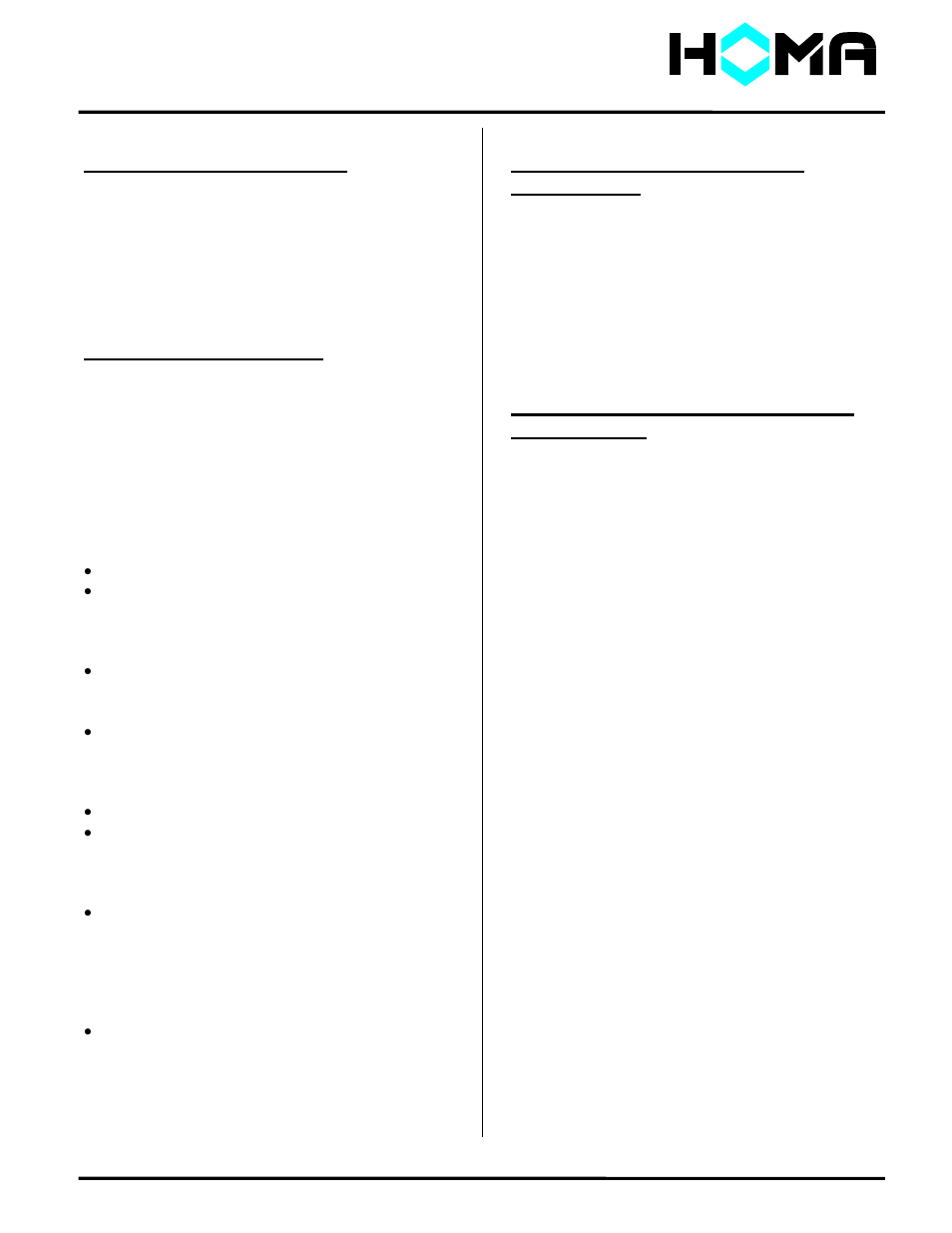 Ch series | HOMA CH_H Series User Manual | Page 2 / 11