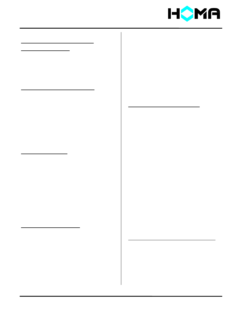 Ch series | HOMA CH_H Series User Manual | Page 3 / 11