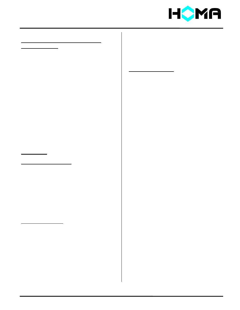 Ch series | HOMA CH_H Series User Manual | Page 5 / 11