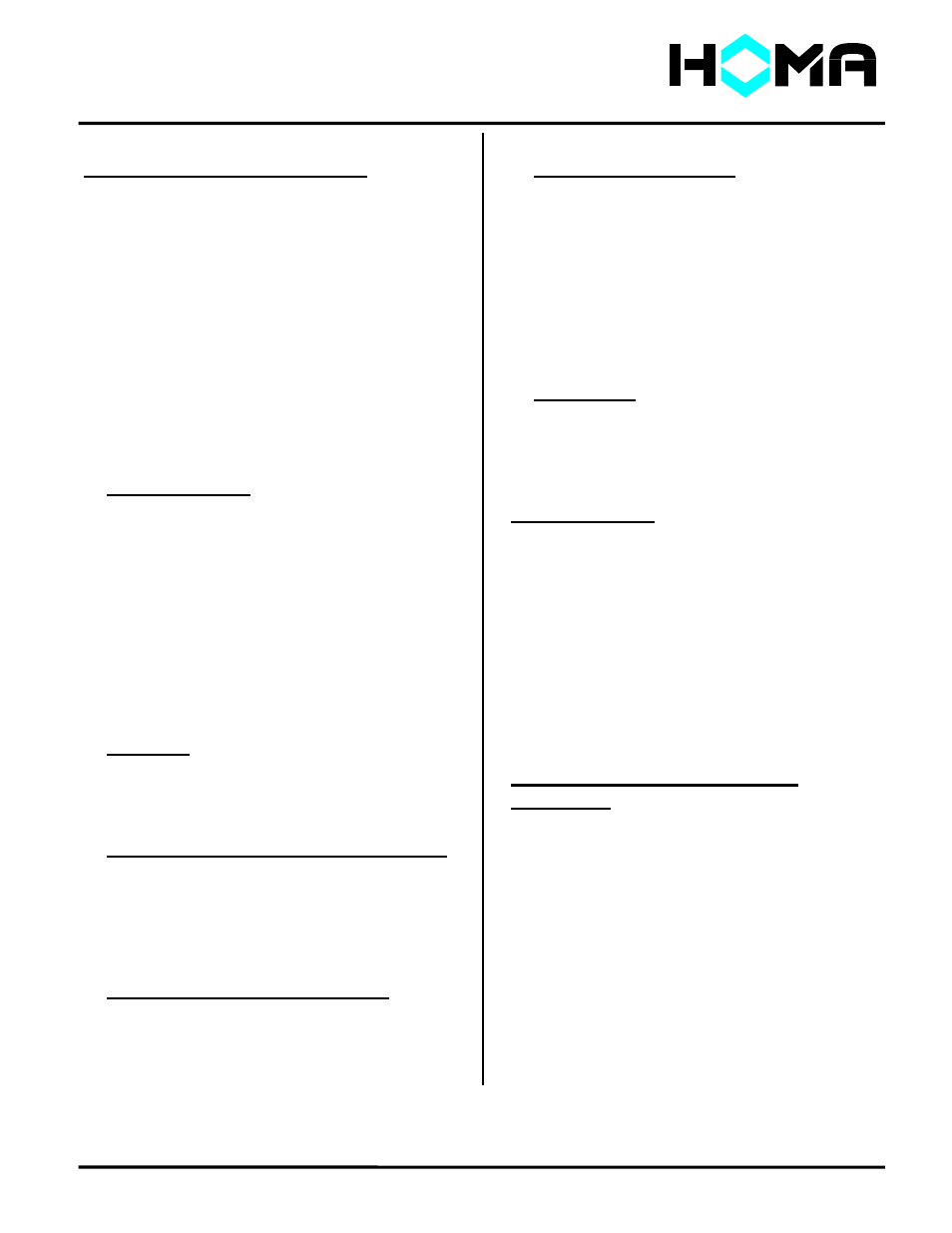 Ch series | HOMA CH_H Series User Manual | Page 7 / 11