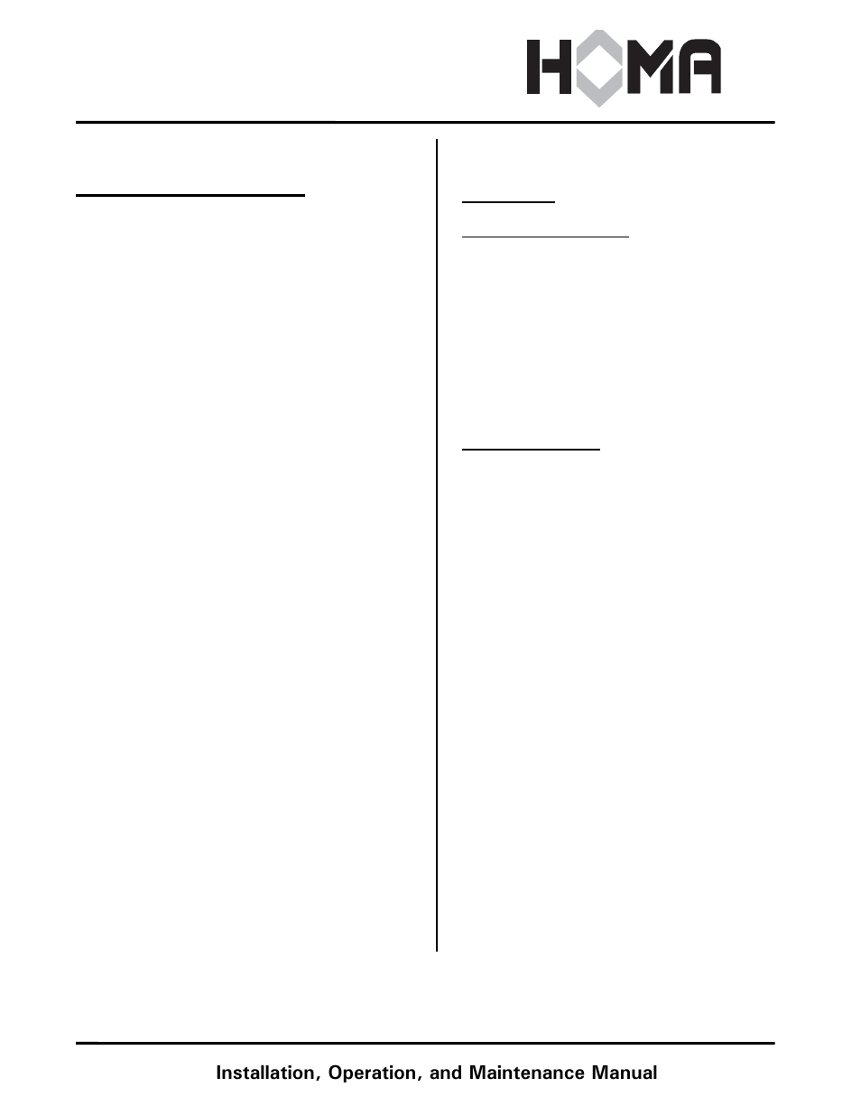 H series | HOMA H Series User Manual | Page 4 / 8