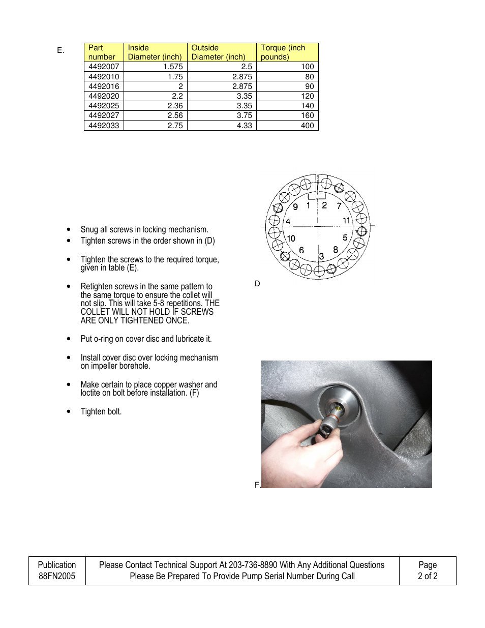 HOMA Collet Impeller Assembly User Manual | Page 2 / 2