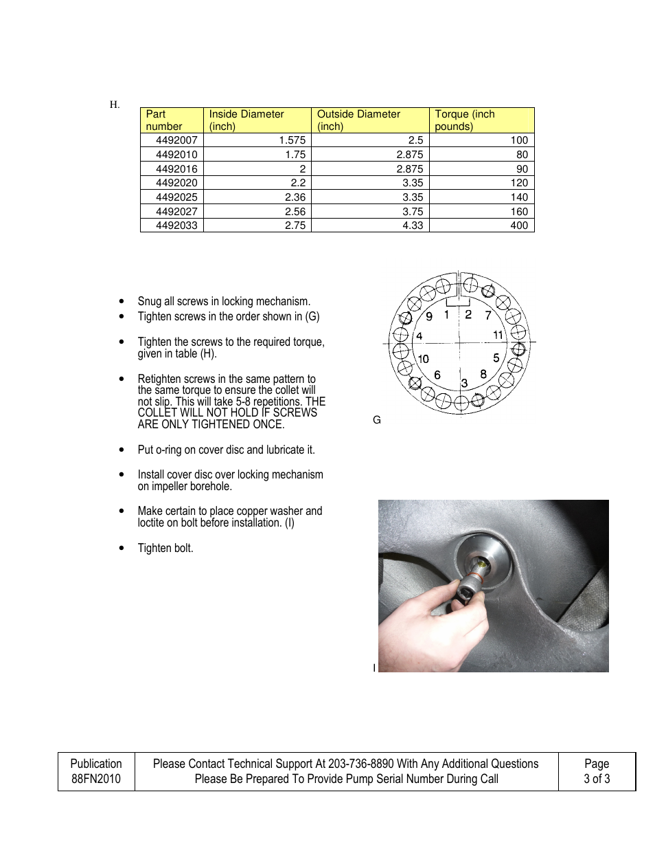 HOMA Collet Impeller Disassembly and Installation User Manual | Page 3 / 3