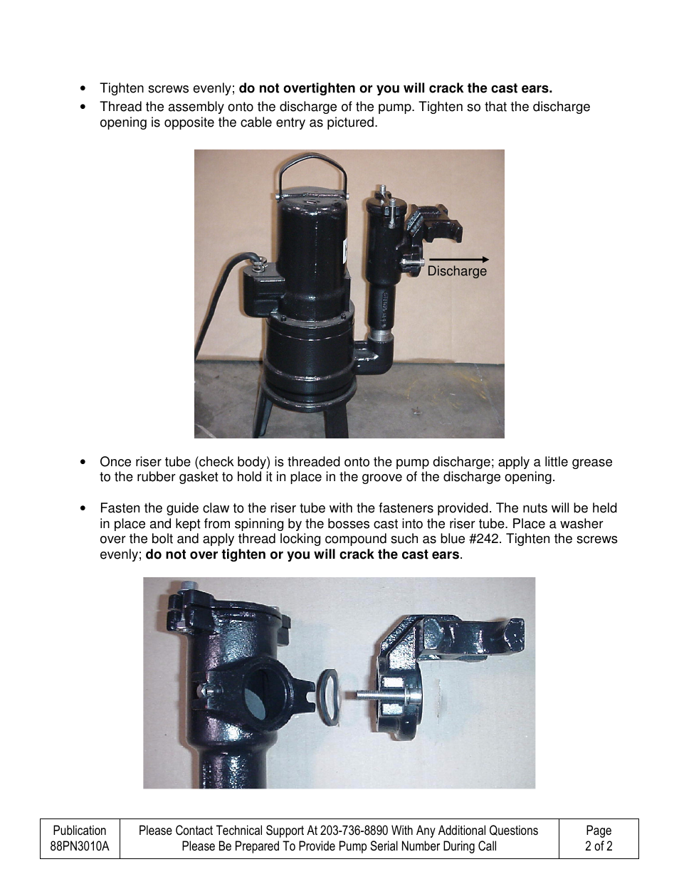 HOMA Installation of 1 and a Quarter Inch Guide Claw Wit Check Valve User Manual | Page 2 / 2