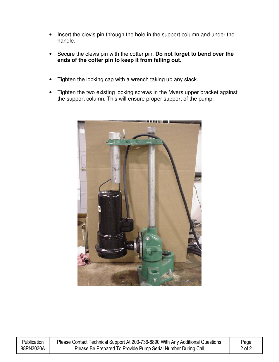 HOMA Conversion Kit For Installation Of HOMA GRP Pump On 2,5 Myers Rail Systems User Manual | Page 2 / 2