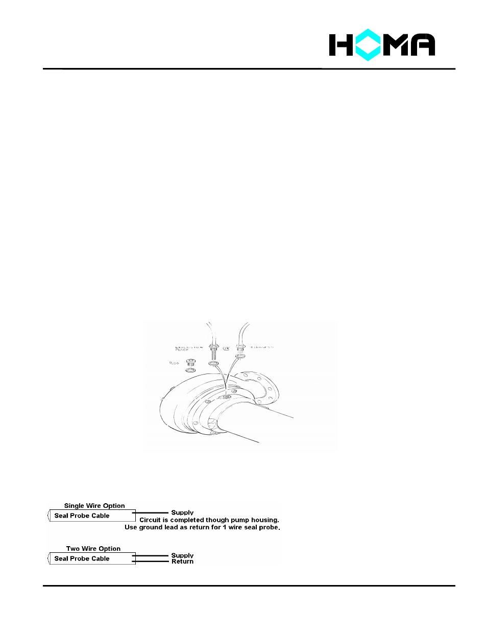 Tp series, External seal probe connections | HOMA TP Series User Manual | Page 9 / 13