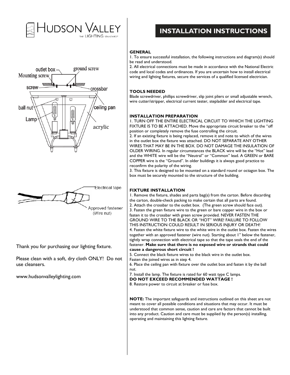 Hudson Valley Lighting ANDOVER 7414 User Manual | 1 page