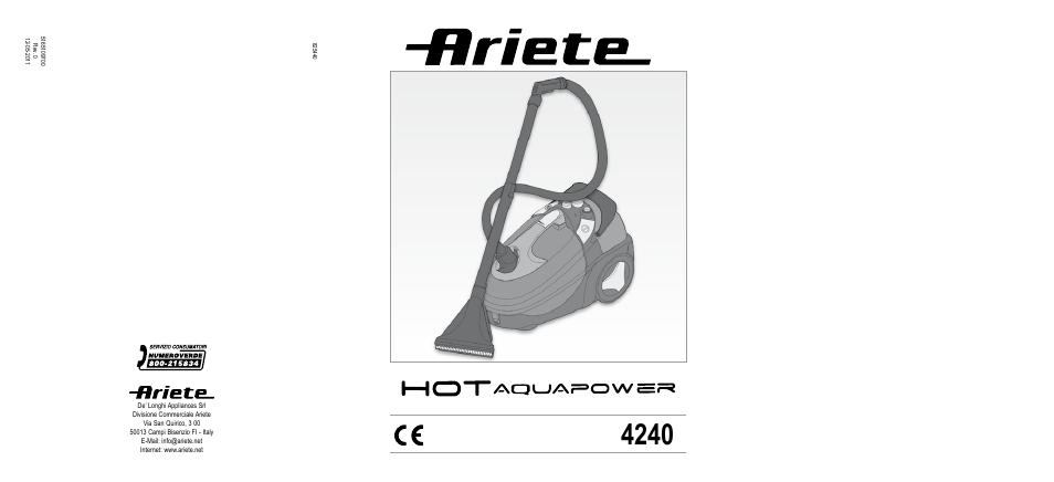 ARIETE New Hot Aqua Power User Manual | 38 pages