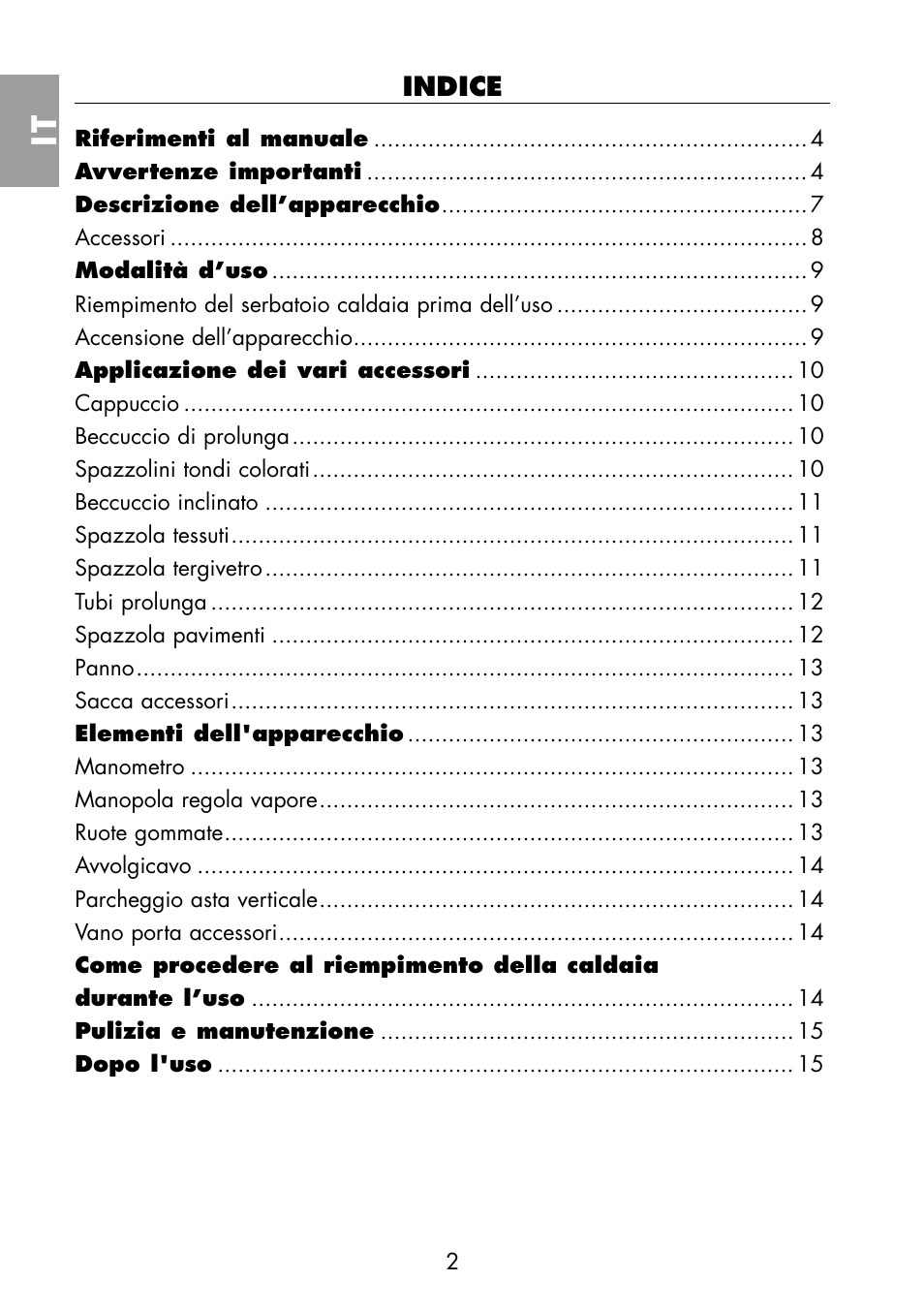 ARIETE Multivapori XL 4214 User Manual | Page 3 / 55