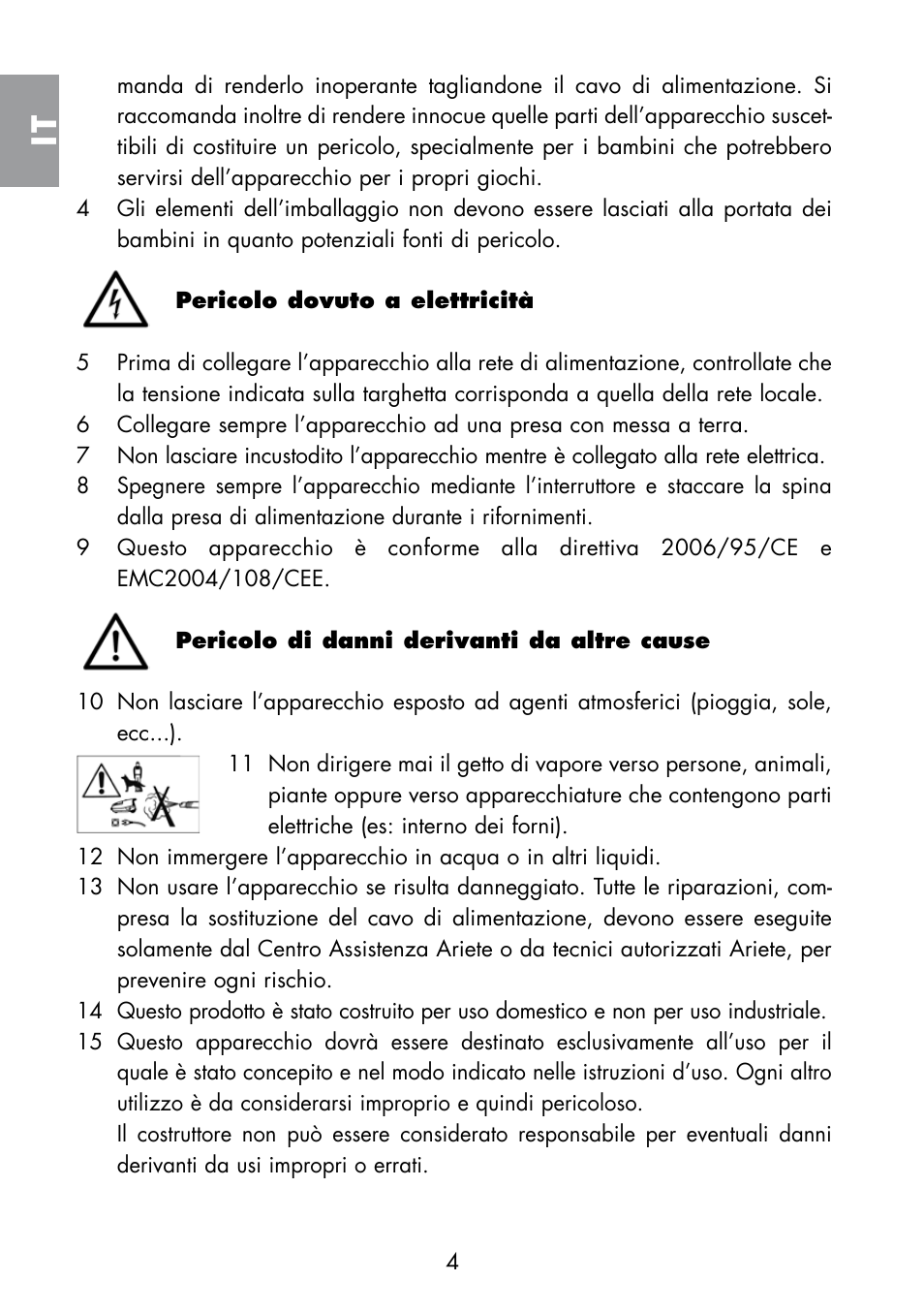 ARIETE Multivapori XL 4214 User Manual | Page 5 / 55