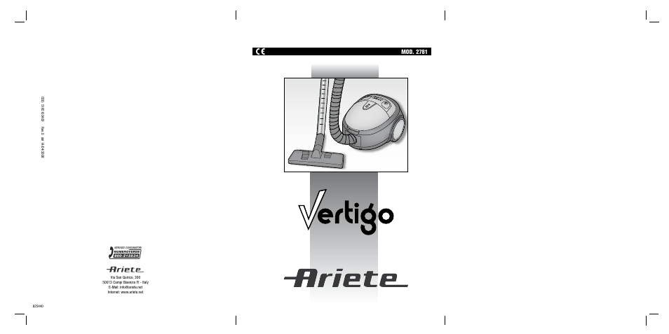 ARIETE Vertigo User Manual | 52 pages