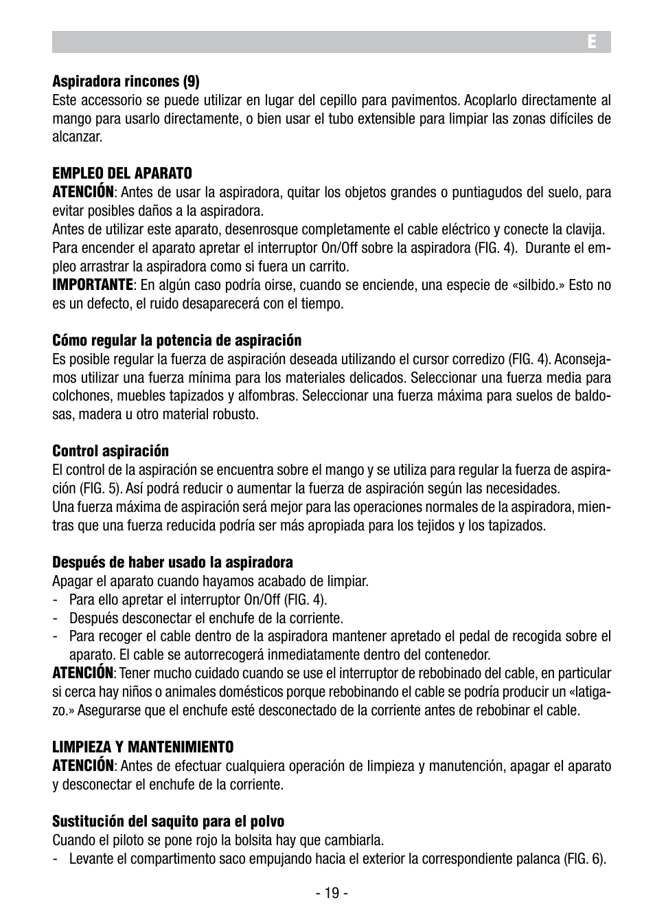 ARIETE Vertigo User Manual | Page 21 / 52