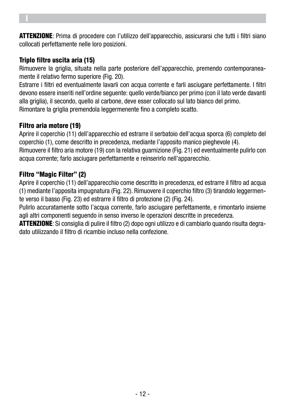 ARIETE Hot Aqua Power 2479 User Manual | Page 14 / 42