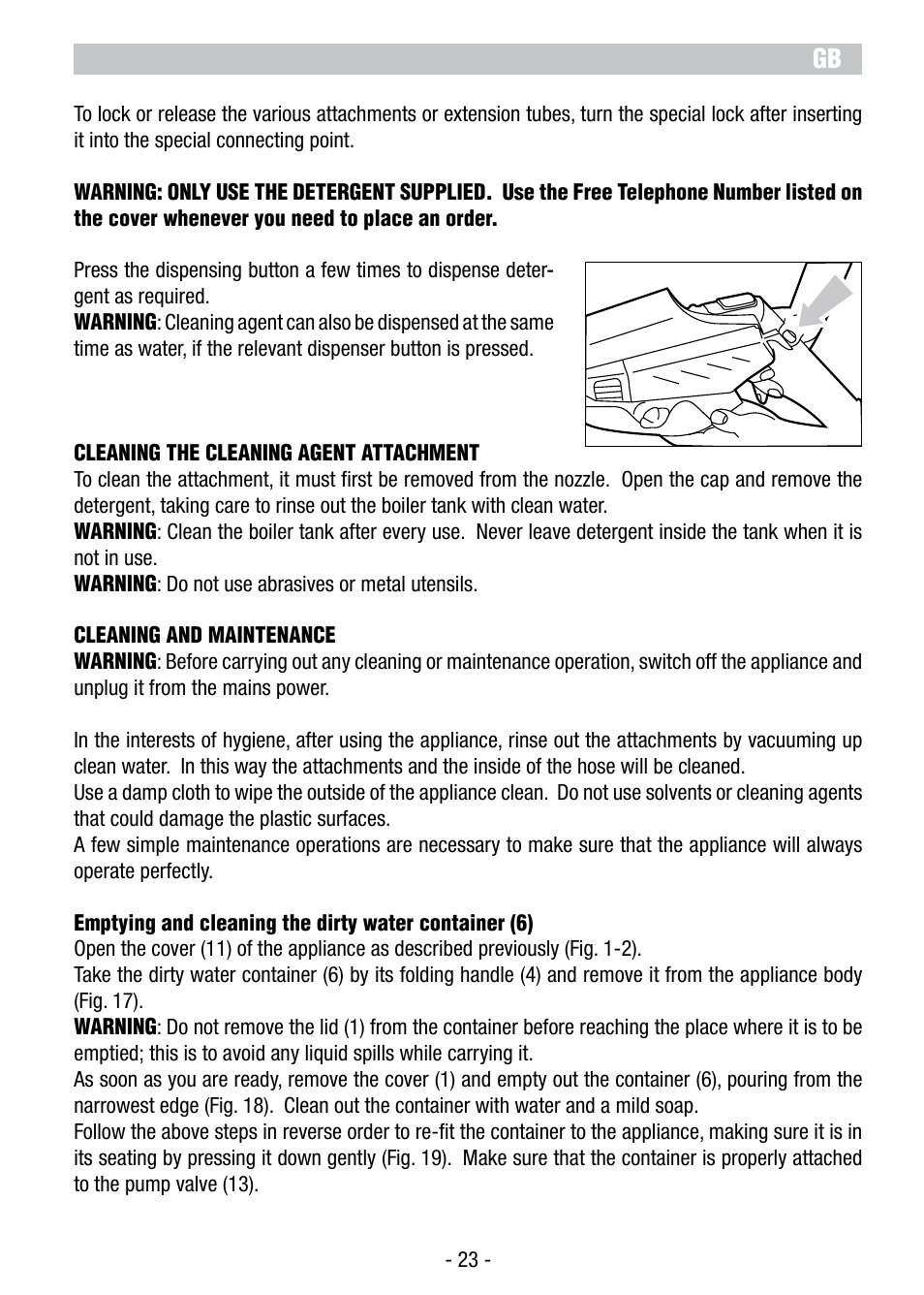 ARIETE Hot Aqua Power 2479 User Manual | Page 25 / 42