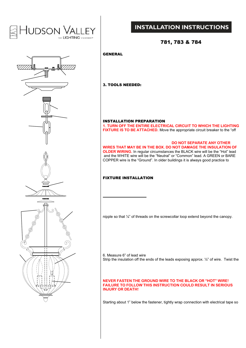 Hudson Valley Lighting GARDNER 784 User Manual | 2 pages