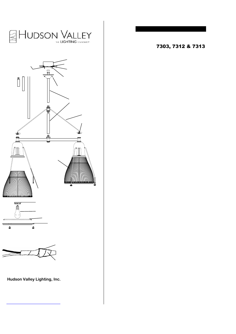 Hudson Valley Lighting HAVERHILL 7312 User Manual | Page 3 / 3