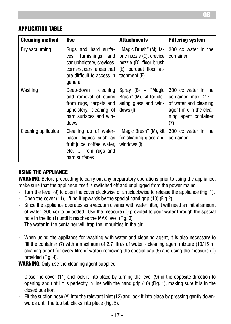 ARIETE Twin Aqua Power  2477 User Manual | Page 19 / 36