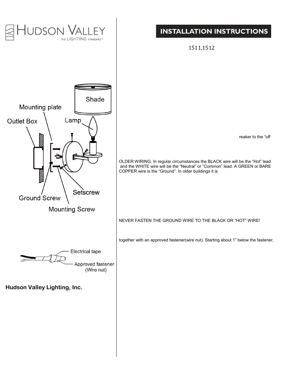 Hudson Valley Lighting KIRKWOOD 1512 User Manual | 1 page