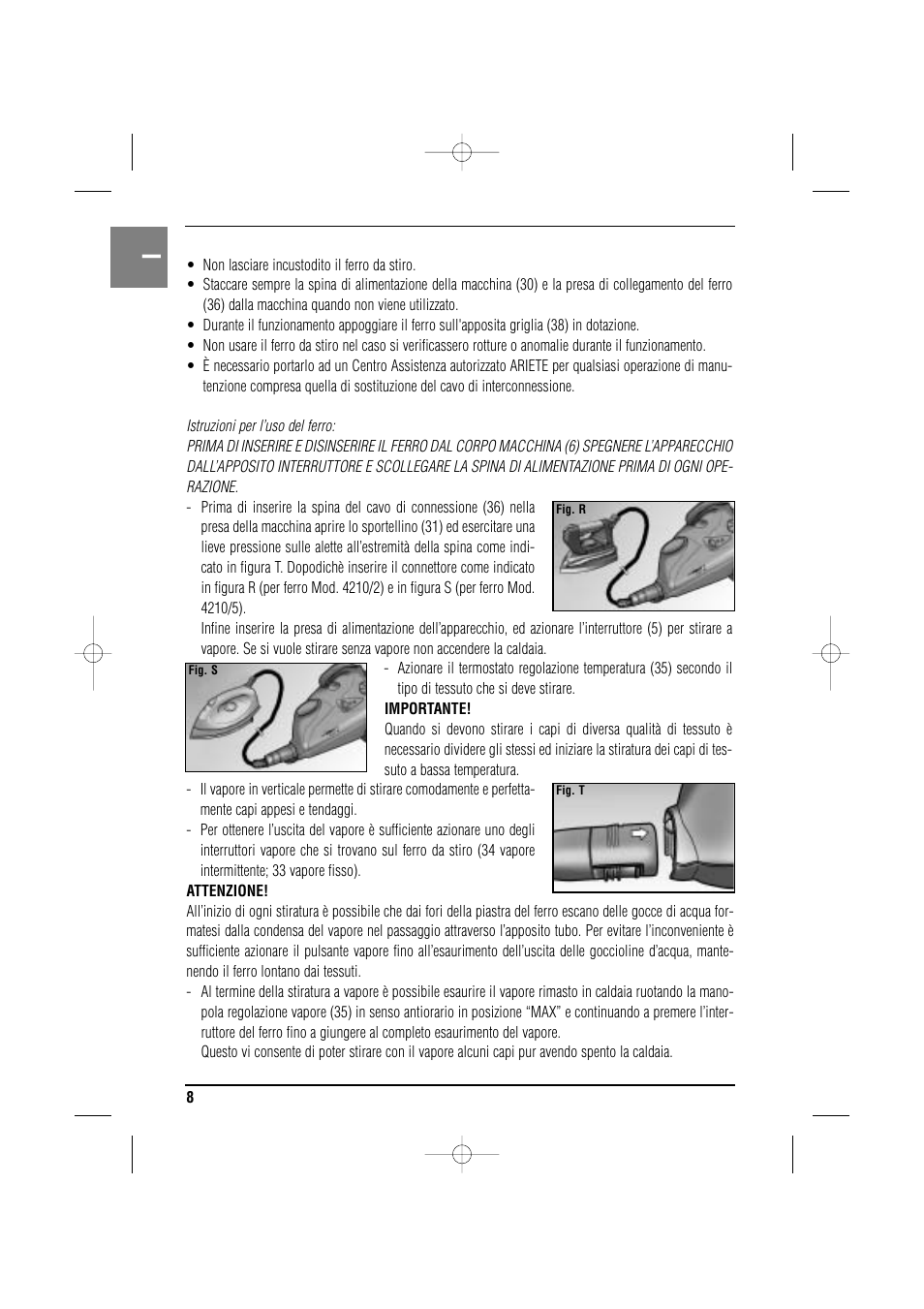 ARIETE MVC2 Deluxe 4210 5 User Manual | Page 10 / 102