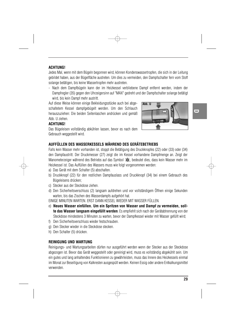 ARIETE MVC2 Deluxe 4210 5 User Manual | Page 31 / 102