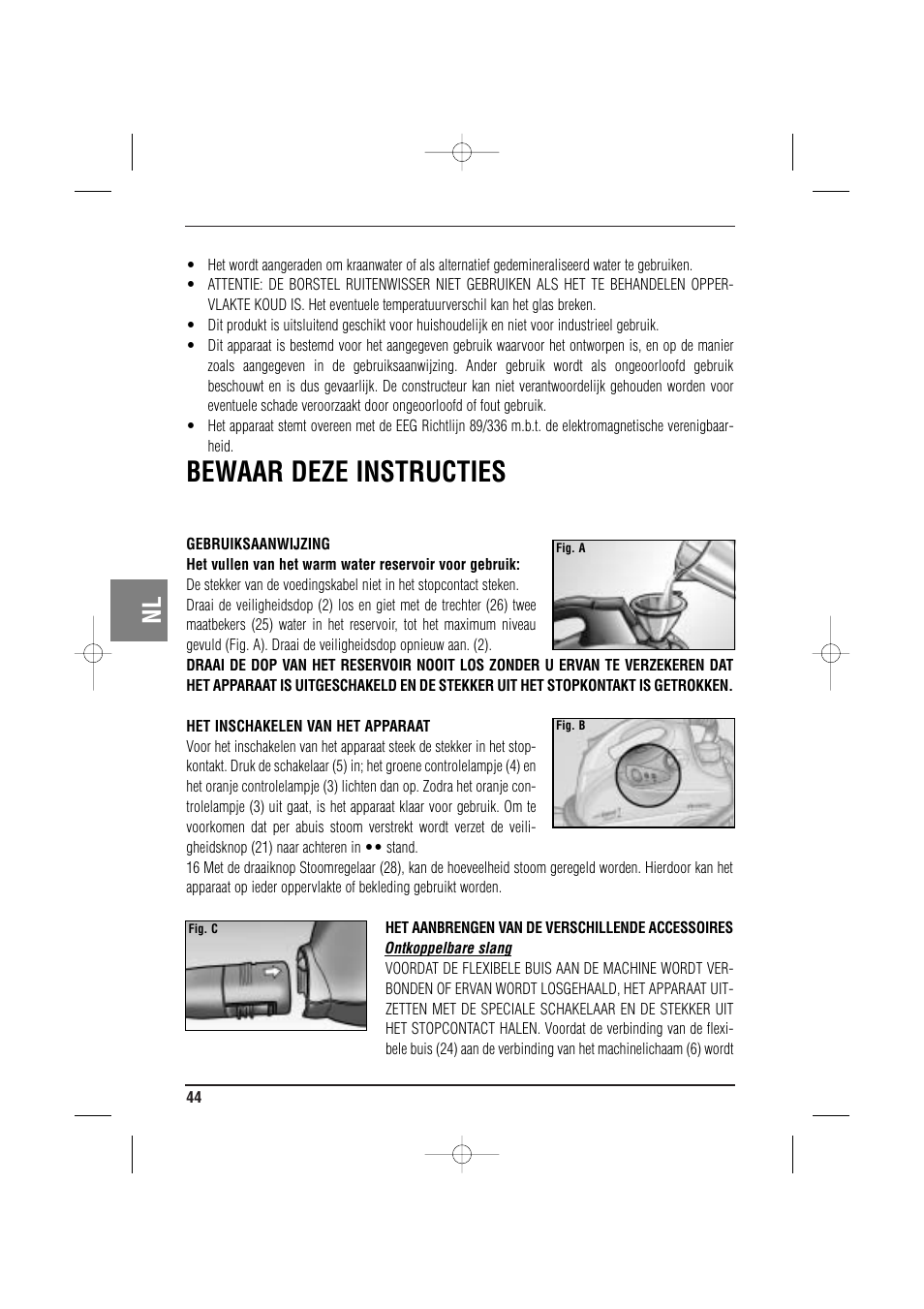 Bewaar deze instructies | ARIETE MVC2 Deluxe 4210 5 User Manual | Page 46 / 102