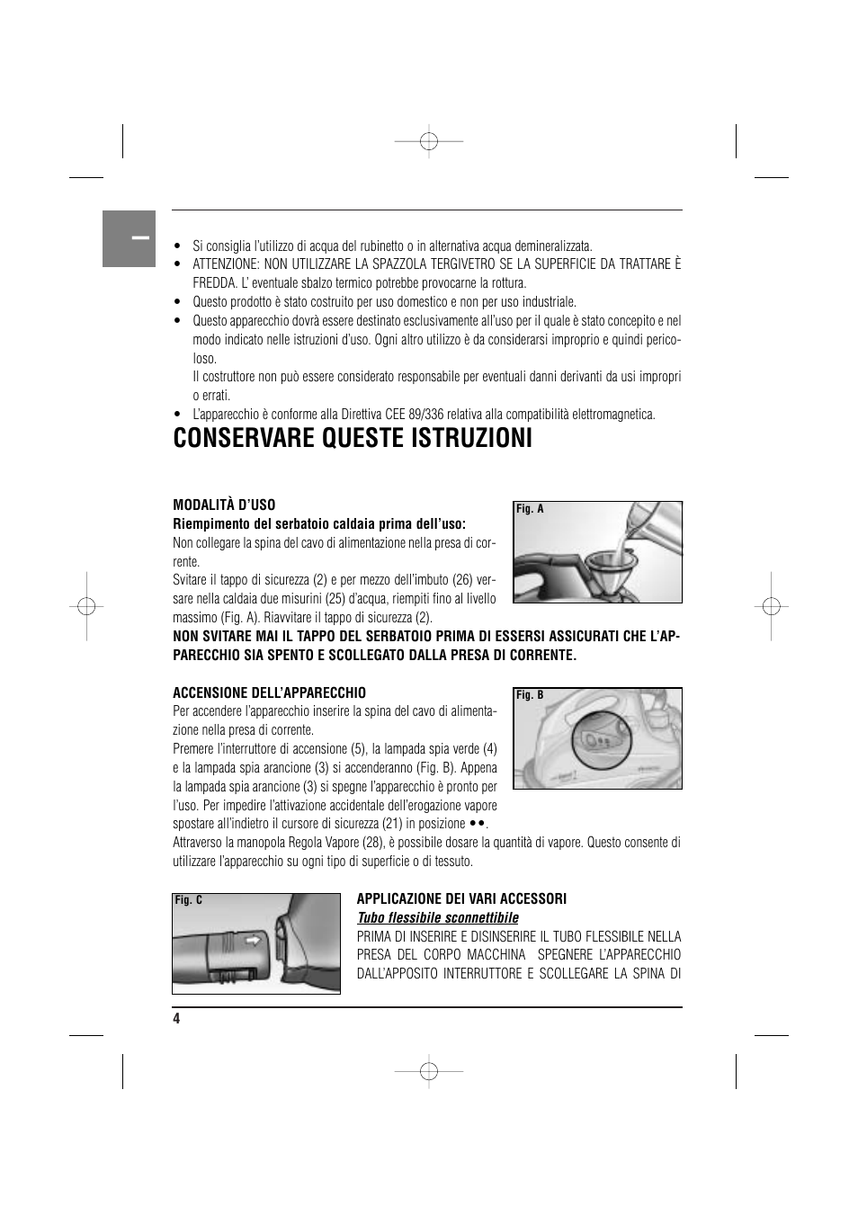 Conservare queste istruzioni | ARIETE MVC2 Deluxe 4210 5 User Manual | Page 6 / 102