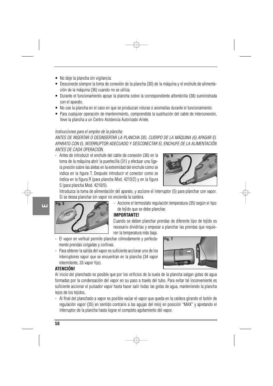 ARIETE MVC2 Deluxe 4210 5 User Manual | Page 60 / 102