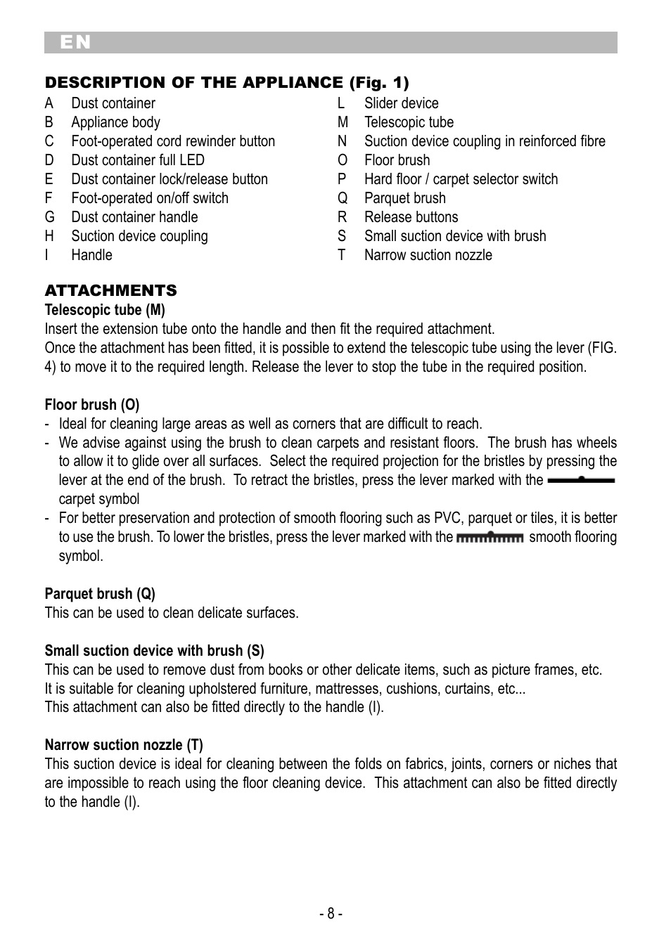 ARIETE Eco Power 2788 User Manual | Page 10 / 50