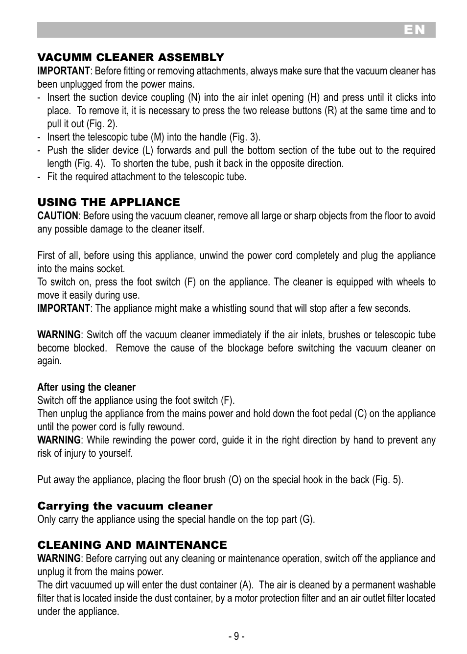 ARIETE Eco Power 2788 User Manual | Page 11 / 50