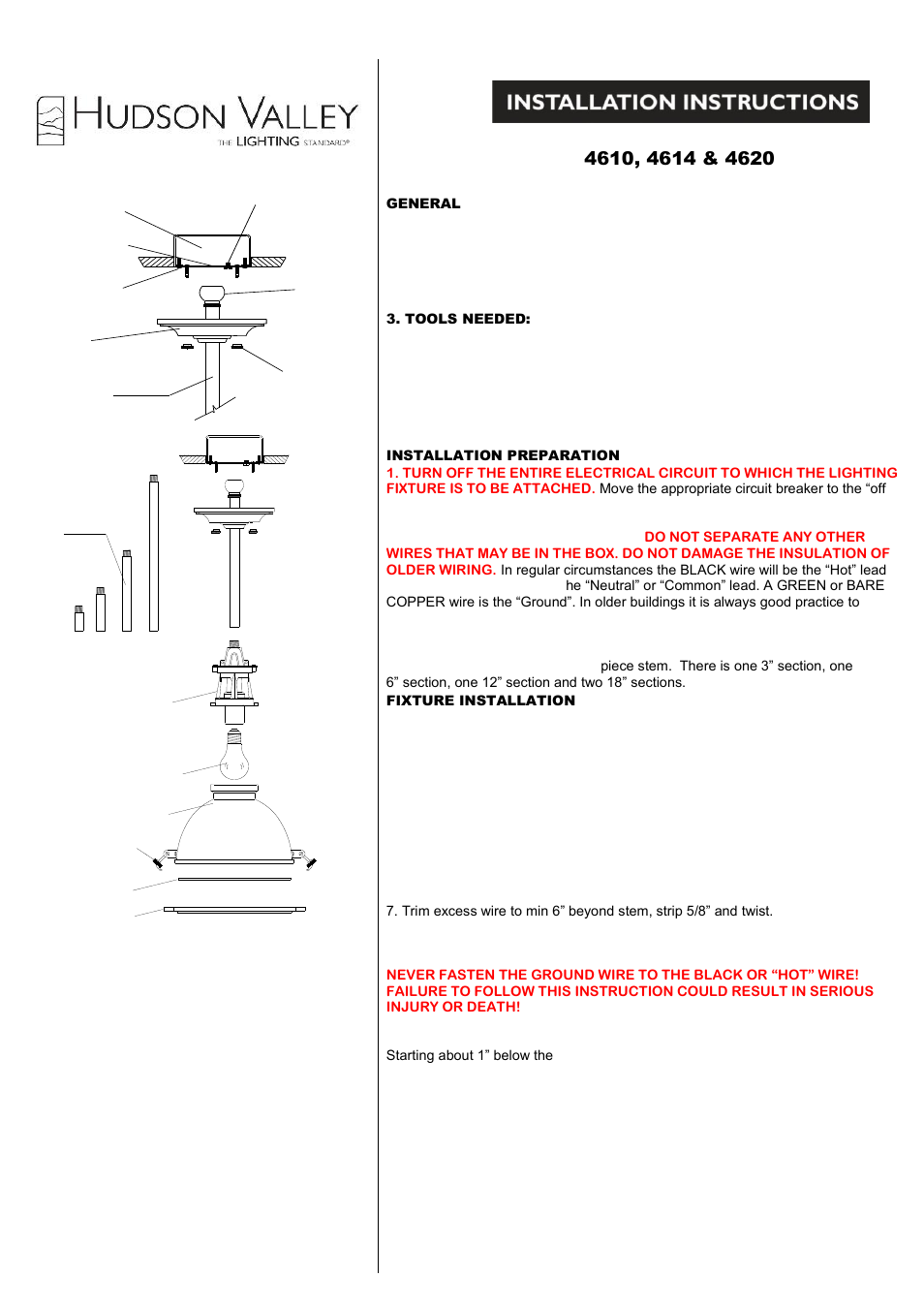 Hudson Valley Lighting MASSENA 4614 User Manual | 2 pages