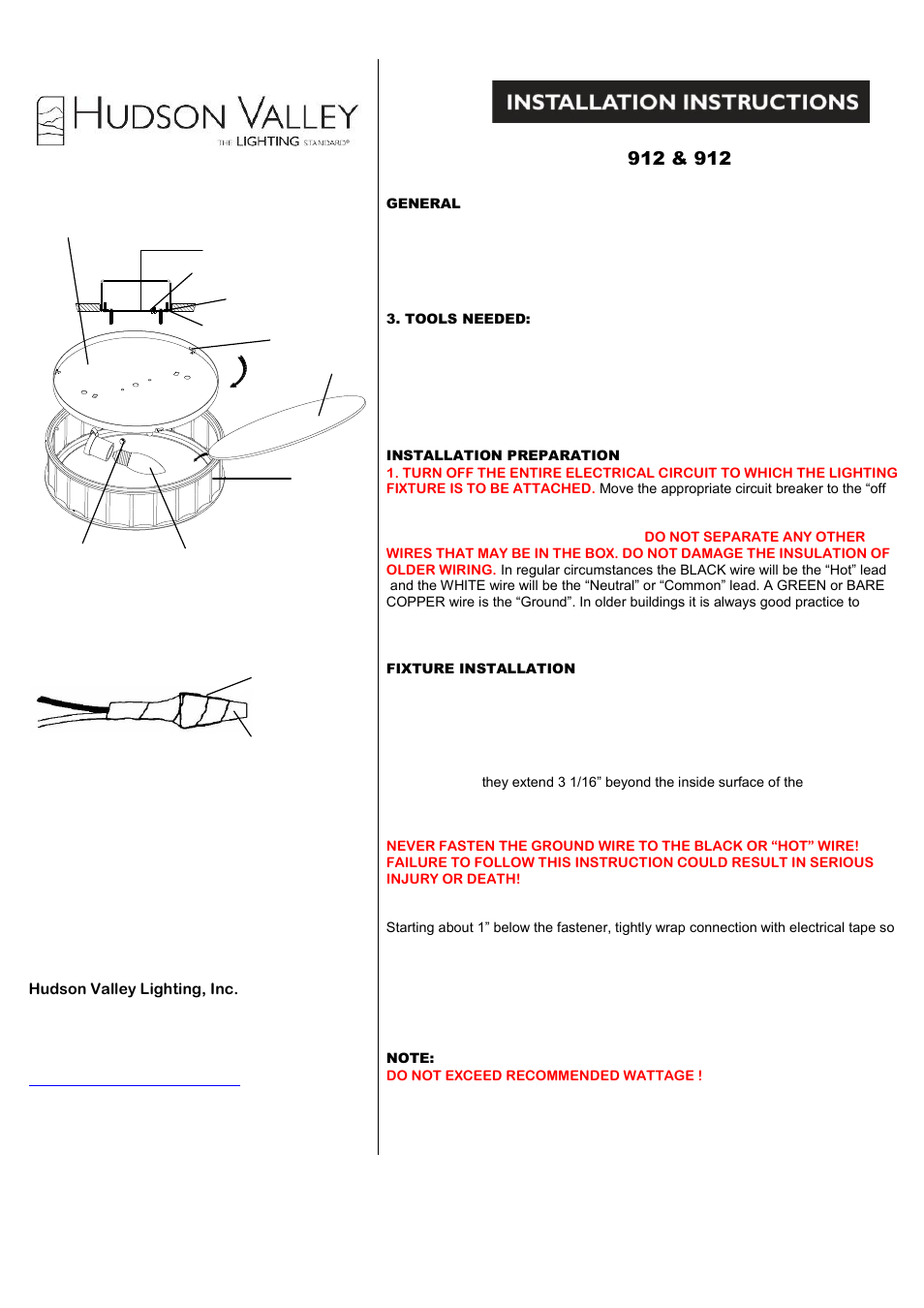 Hudson Valley Lighting MIDDLEBURY 912 User Manual | 1 page