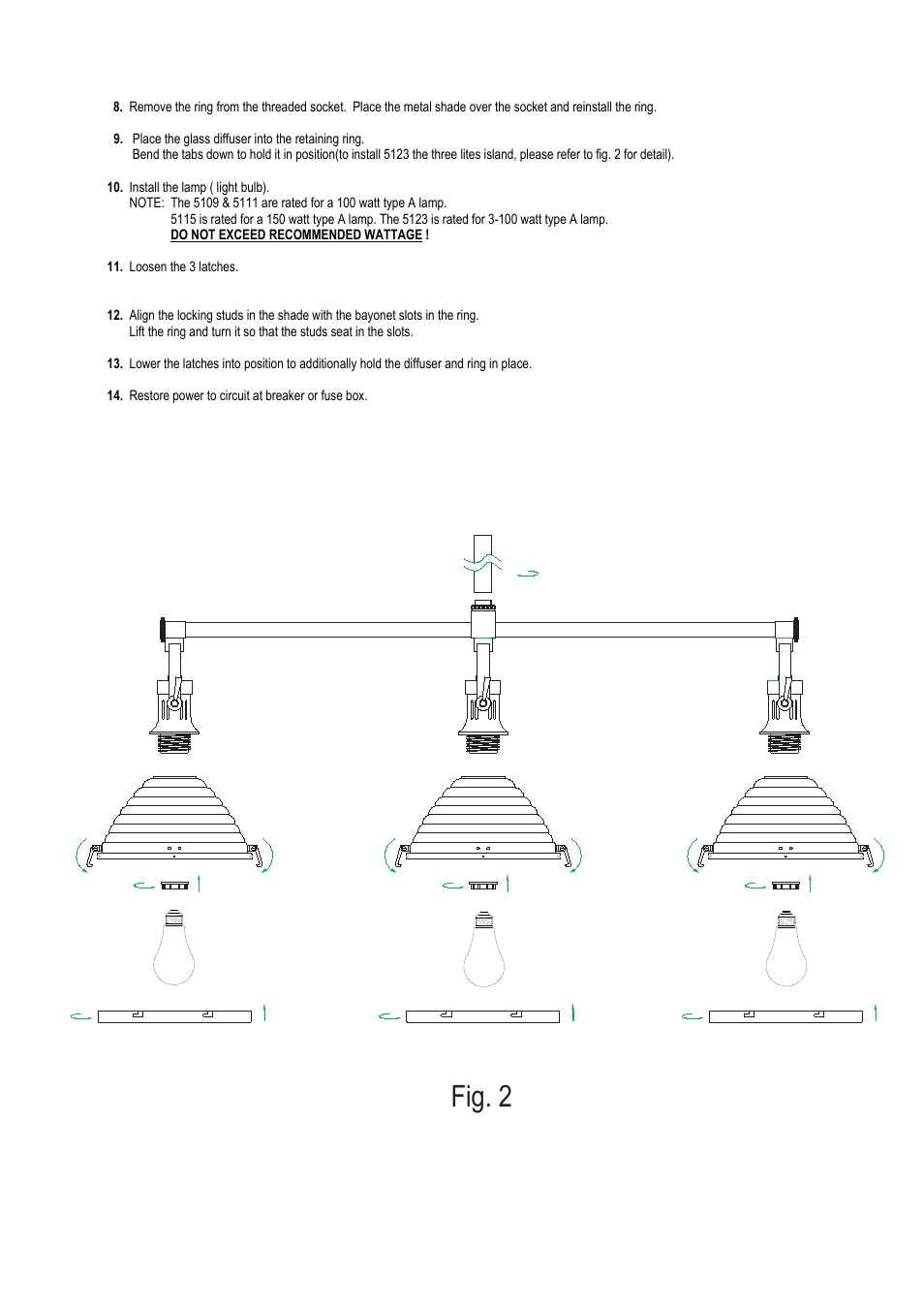 Fig. 2 | Hudson Valley Lighting NAUGATUCK 5109-5123 User Manual | Page 2 / 2