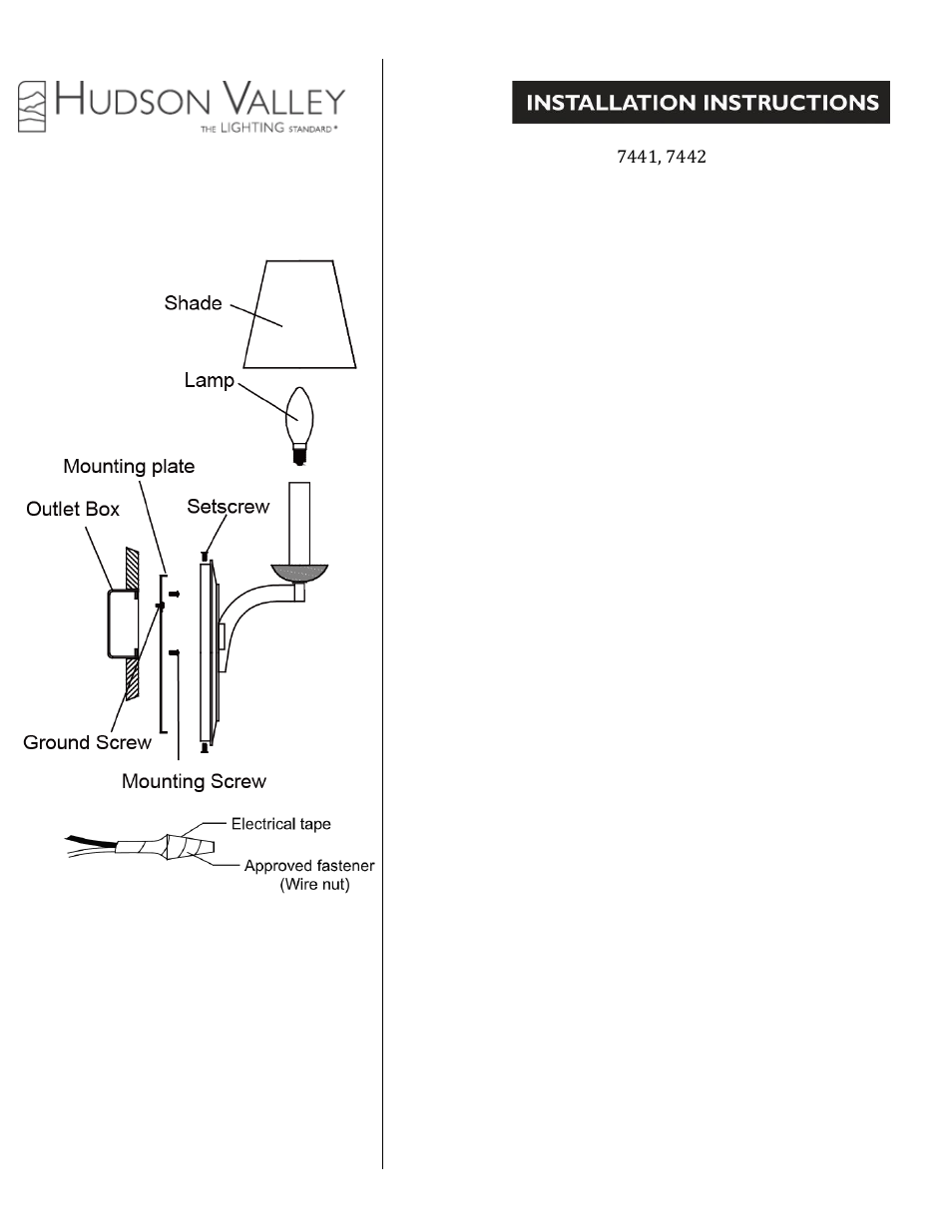 Hudson Valley Lighting NELSON 7442 User Manual | 1 page
