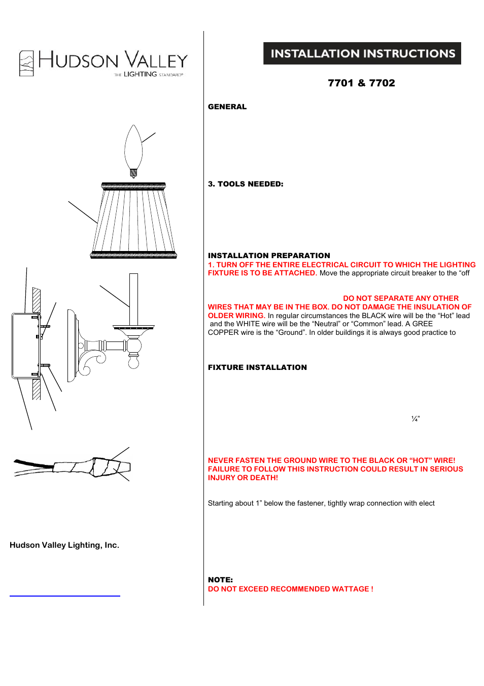 Hudson Valley Lighting ORCHARD PARK 7702 User Manual | 1 page