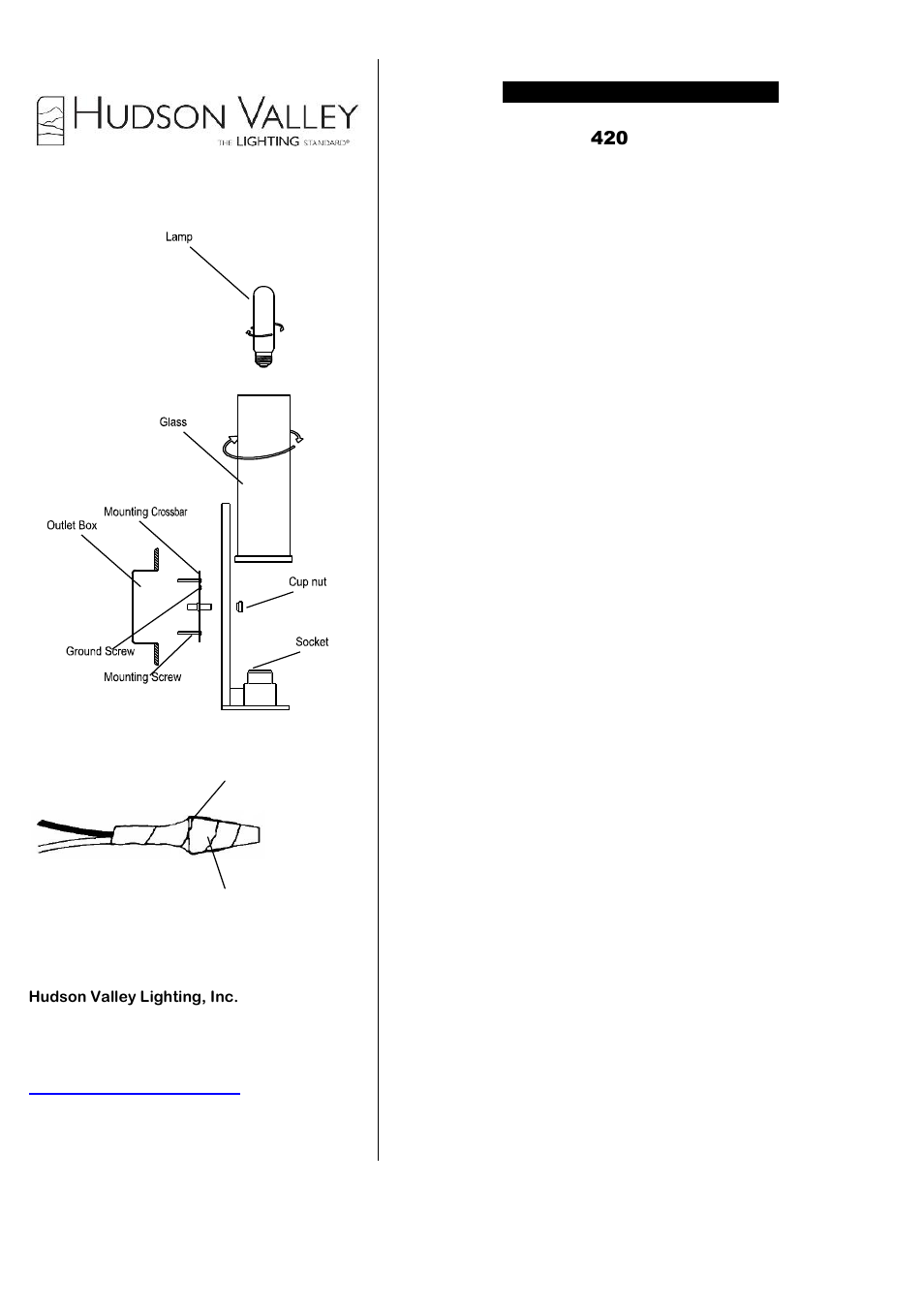 Hudson Valley Lighting THOMPSON 420 User Manual | Page 2 / 2