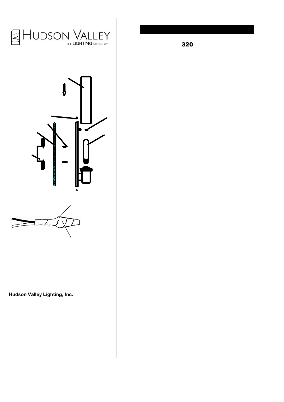 Instruções de instalação | Hudson Valley Lighting WALTON 320 User Manual | Page 2 / 2