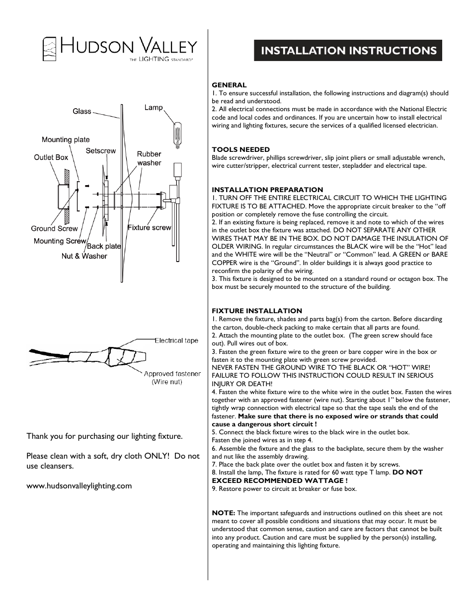 Hudson Valley Lighting WESTPORT 310 User Manual | 1 page