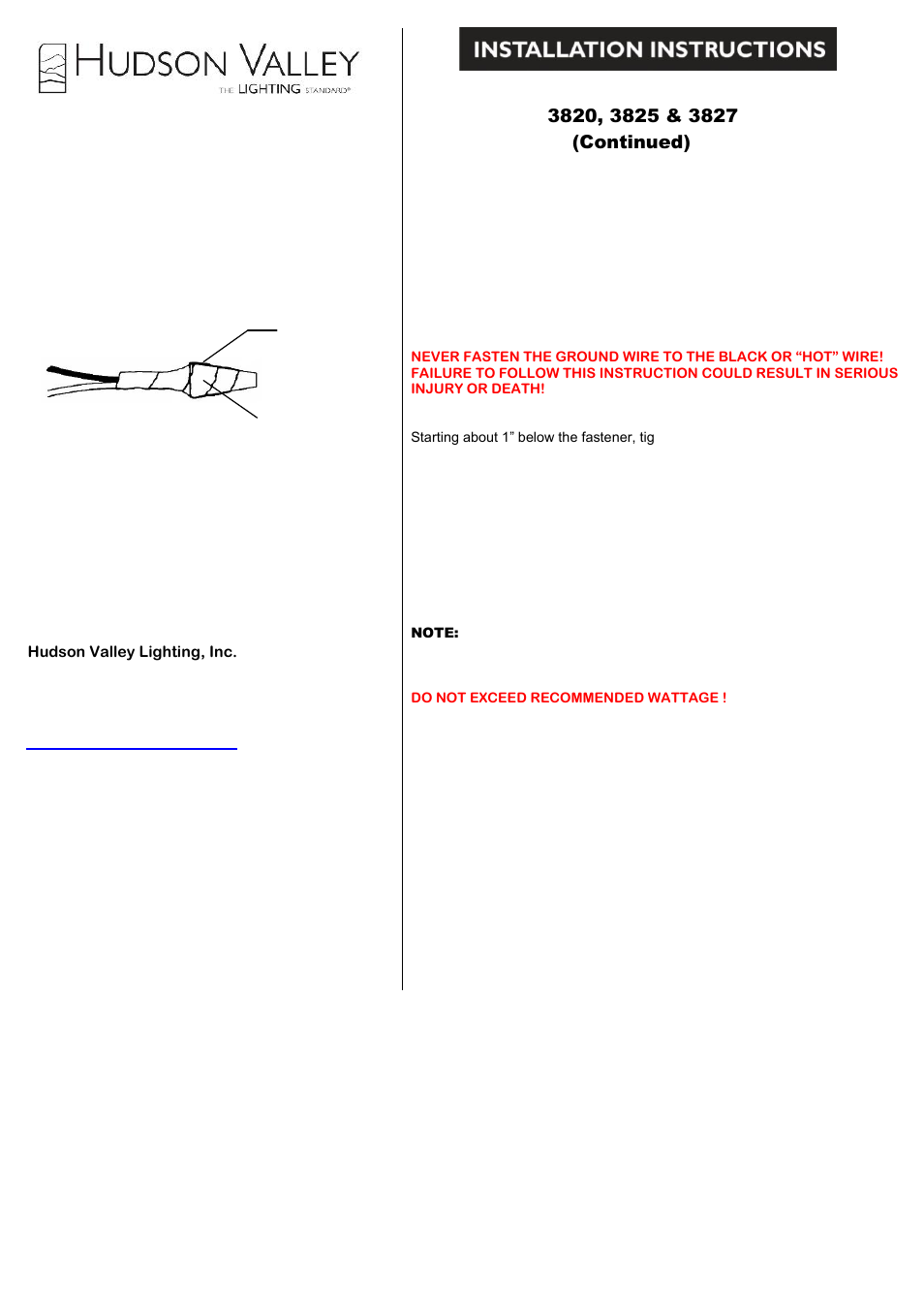 Hudson Valley Lighting WINSLOW 3820-3827 User Manual | Page 2 / 4