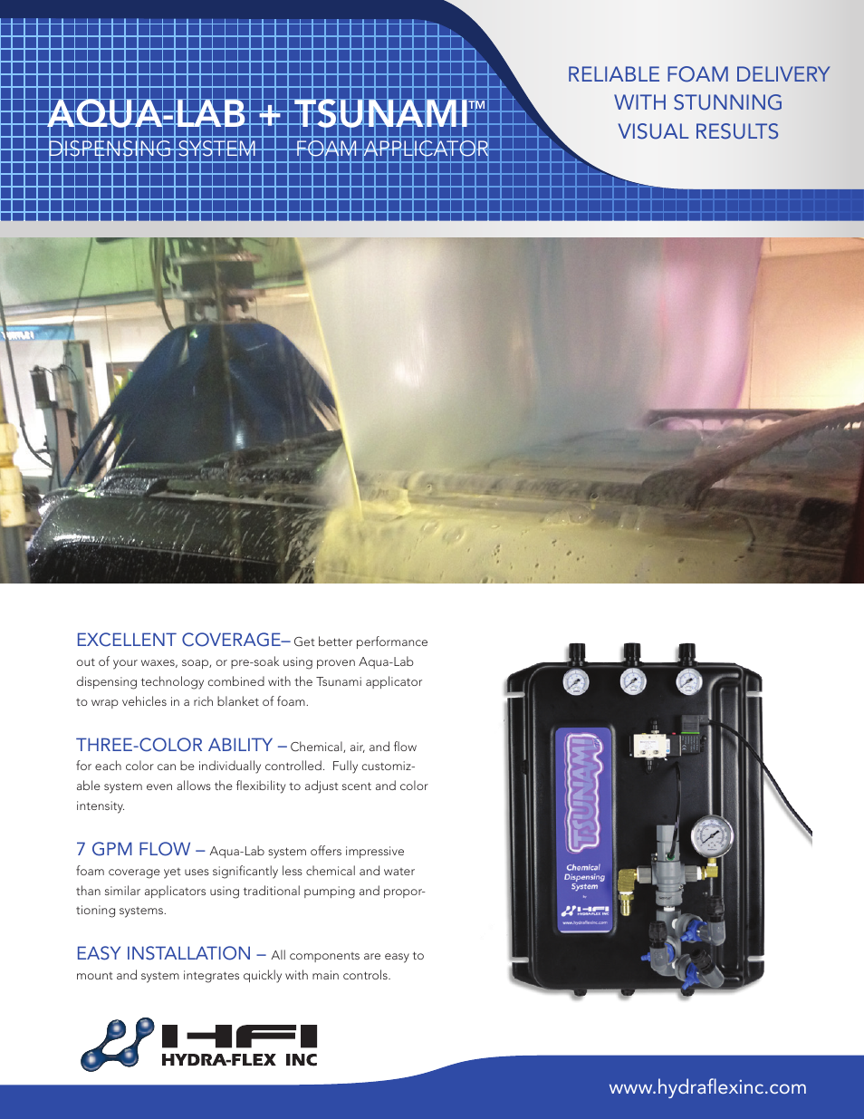 Hydra-Flex Aqua-Lab + Tsunami User Manual | 2 pages