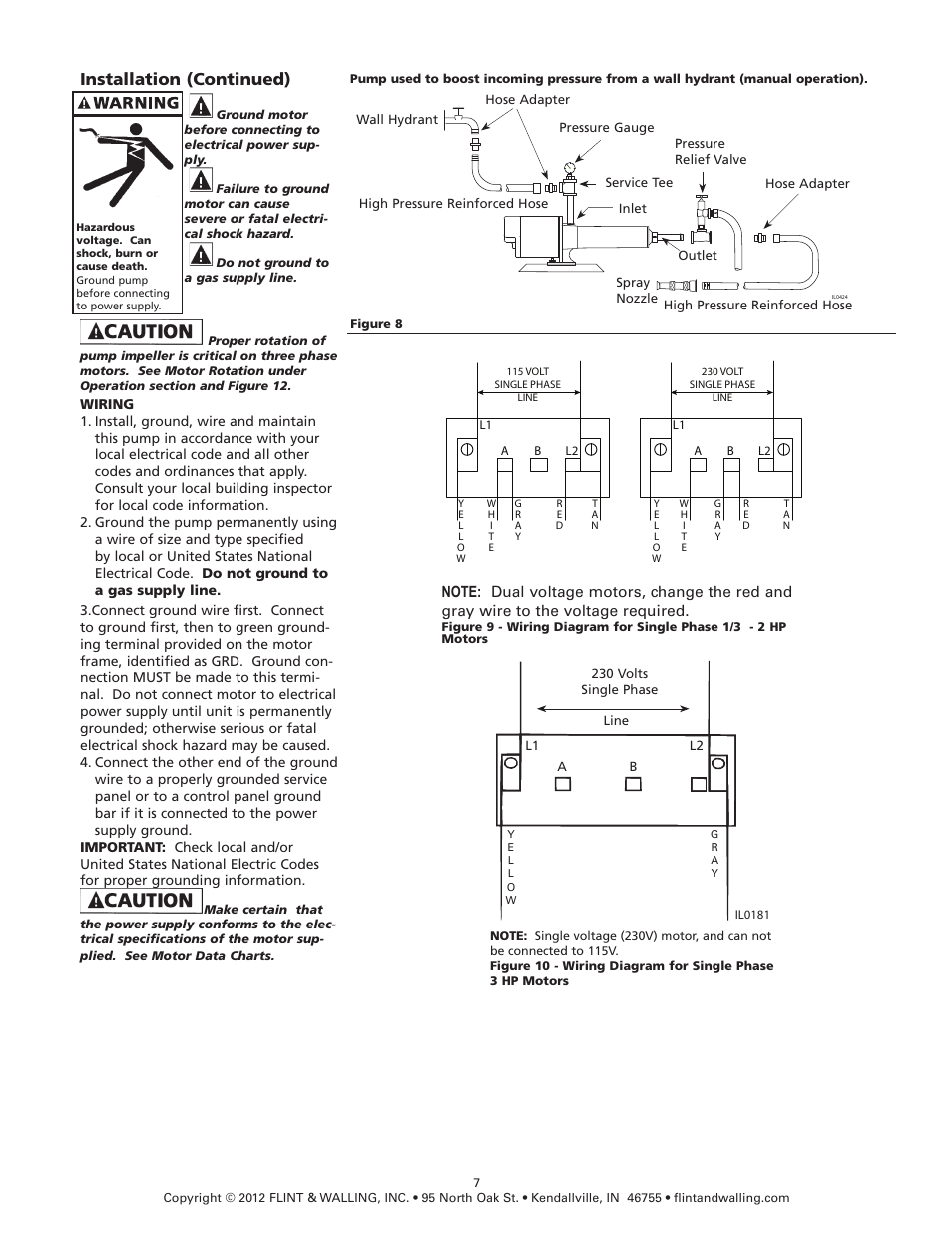 Installation (continued) | Hydra-Flex Pressure Booster Pumps User Manual | Page 7 / 15