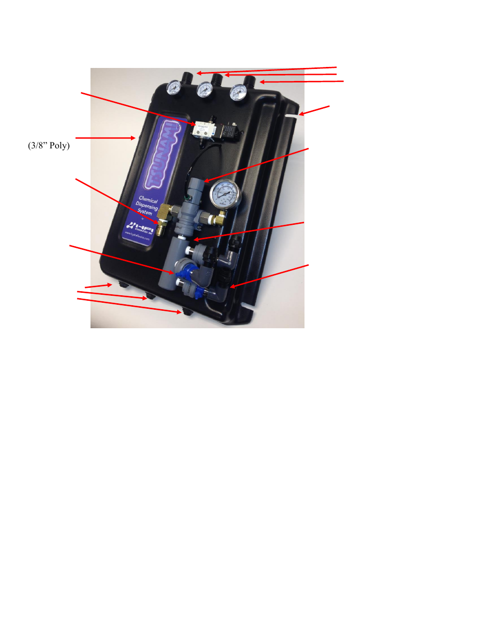 System component identification | Hydra-Flex Aqua-Lab + Tsunami Operating Manual User Manual | Page 3 / 13