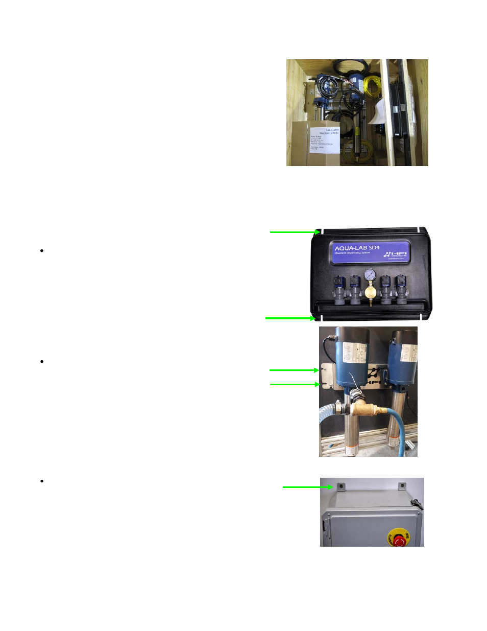 Unpacking, Location and mounting | Hydra-Flex Aqua-Lab SD Installation Manual User Manual | Page 6 / 9