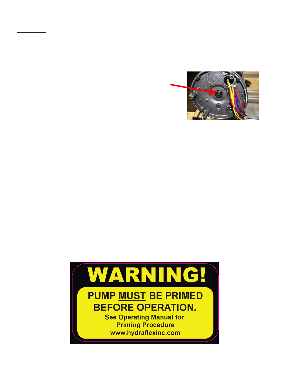 Startup, Pump priming instructions (if applicable), Pump priming instructions | Hydra-Flex Aqua-Lab SD Installation Manual User Manual | Page 9 / 9