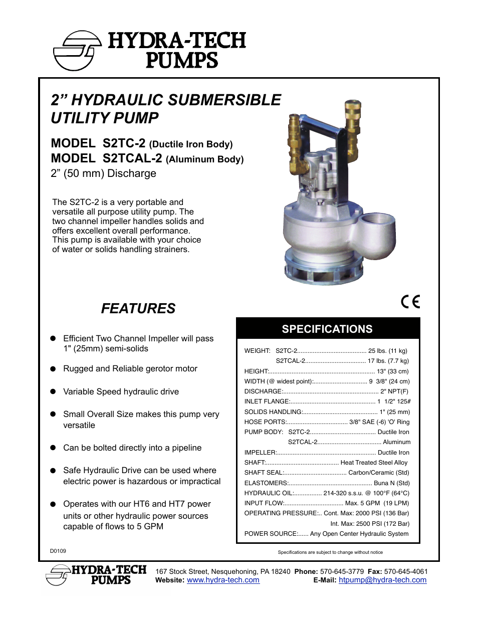 Hydra-Tech S2TCAL-2 User Manual | 2 pages