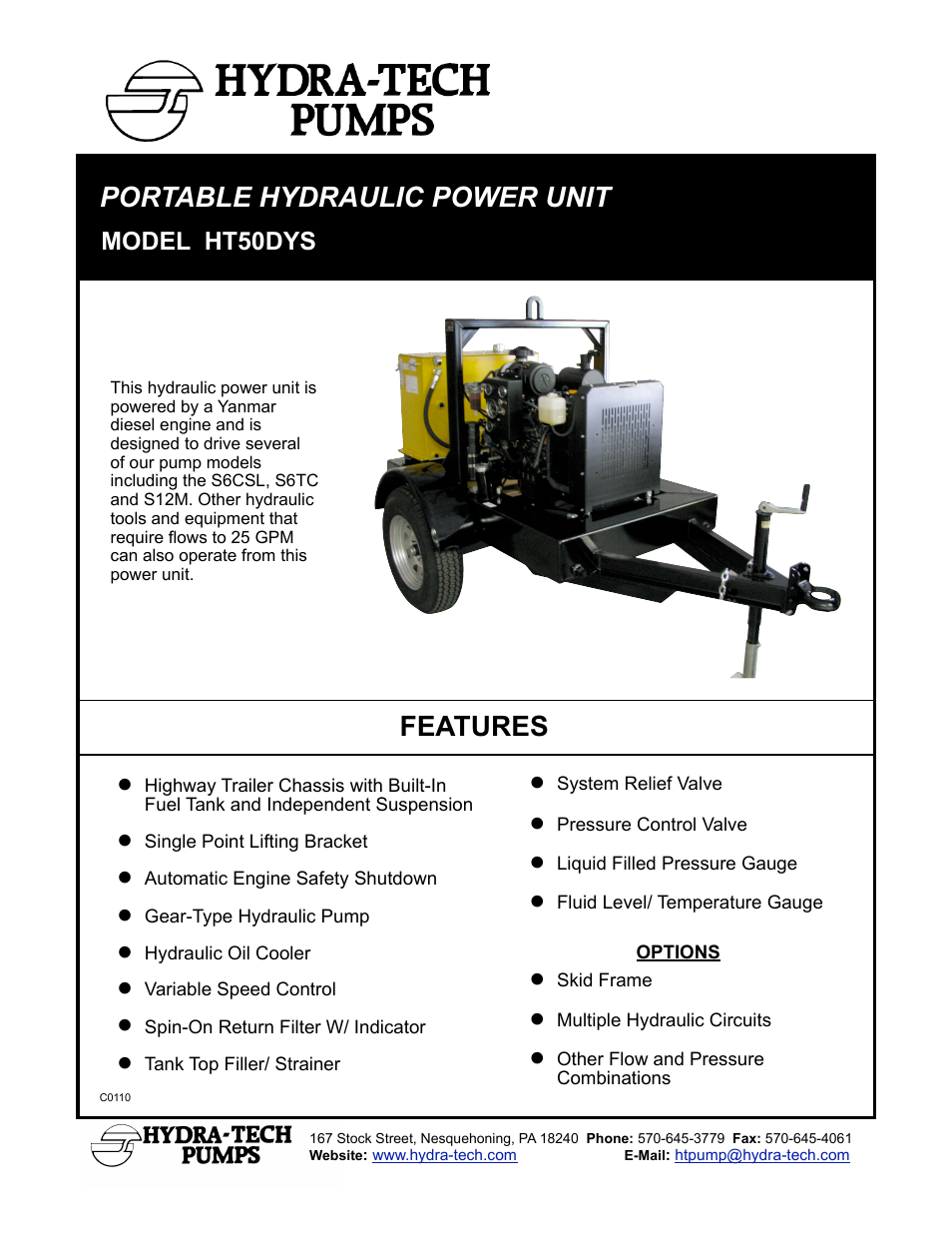 Hydra-Tech HT50DYS User Manual | 2 pages