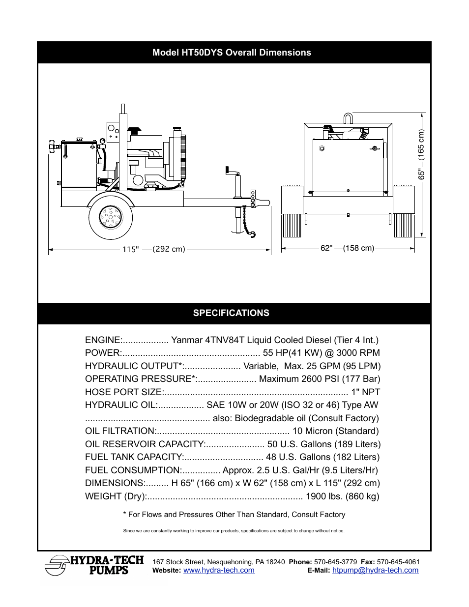Hydra-Tech HT50DYS User Manual | Page 2 / 2