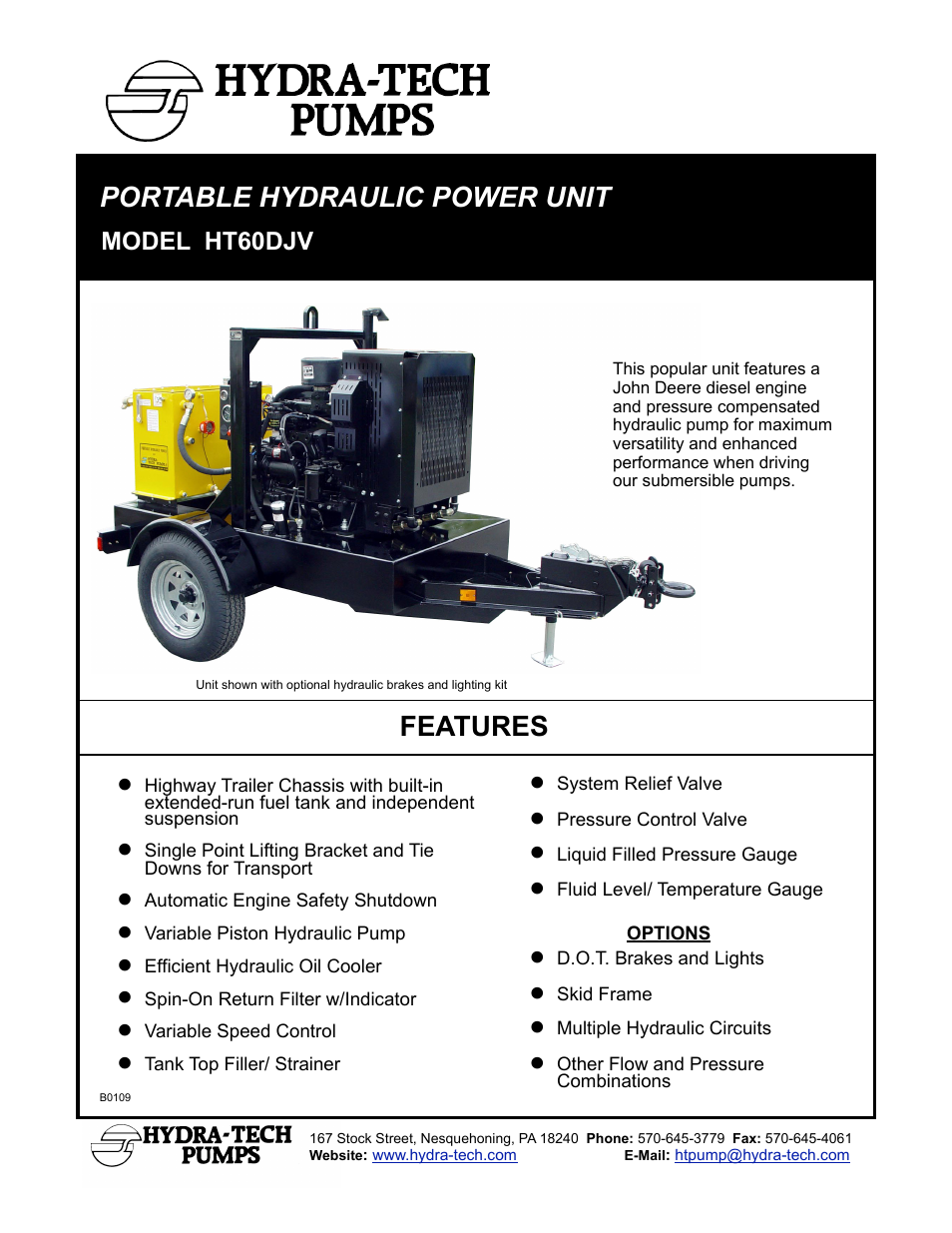 Hydra-Tech HT60DJV User Manual | 2 pages