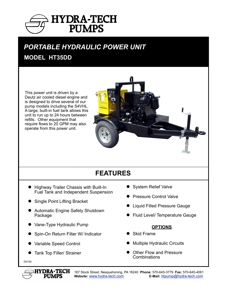 Hydra-Tech HT35DD User Manual | 2 pages