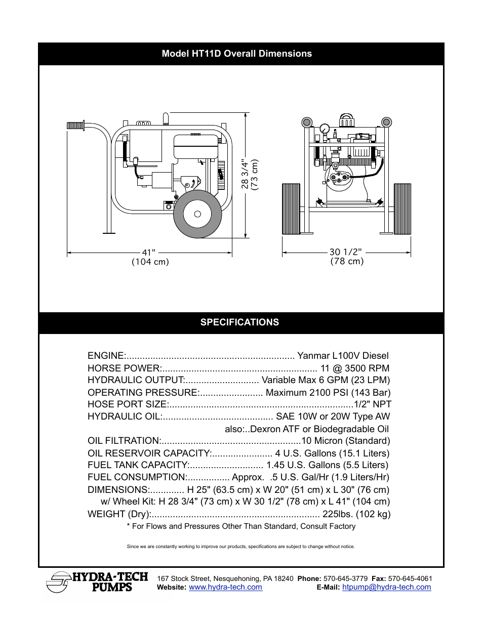 Hydra-Tech HT11D User Manual | Page 2 / 2